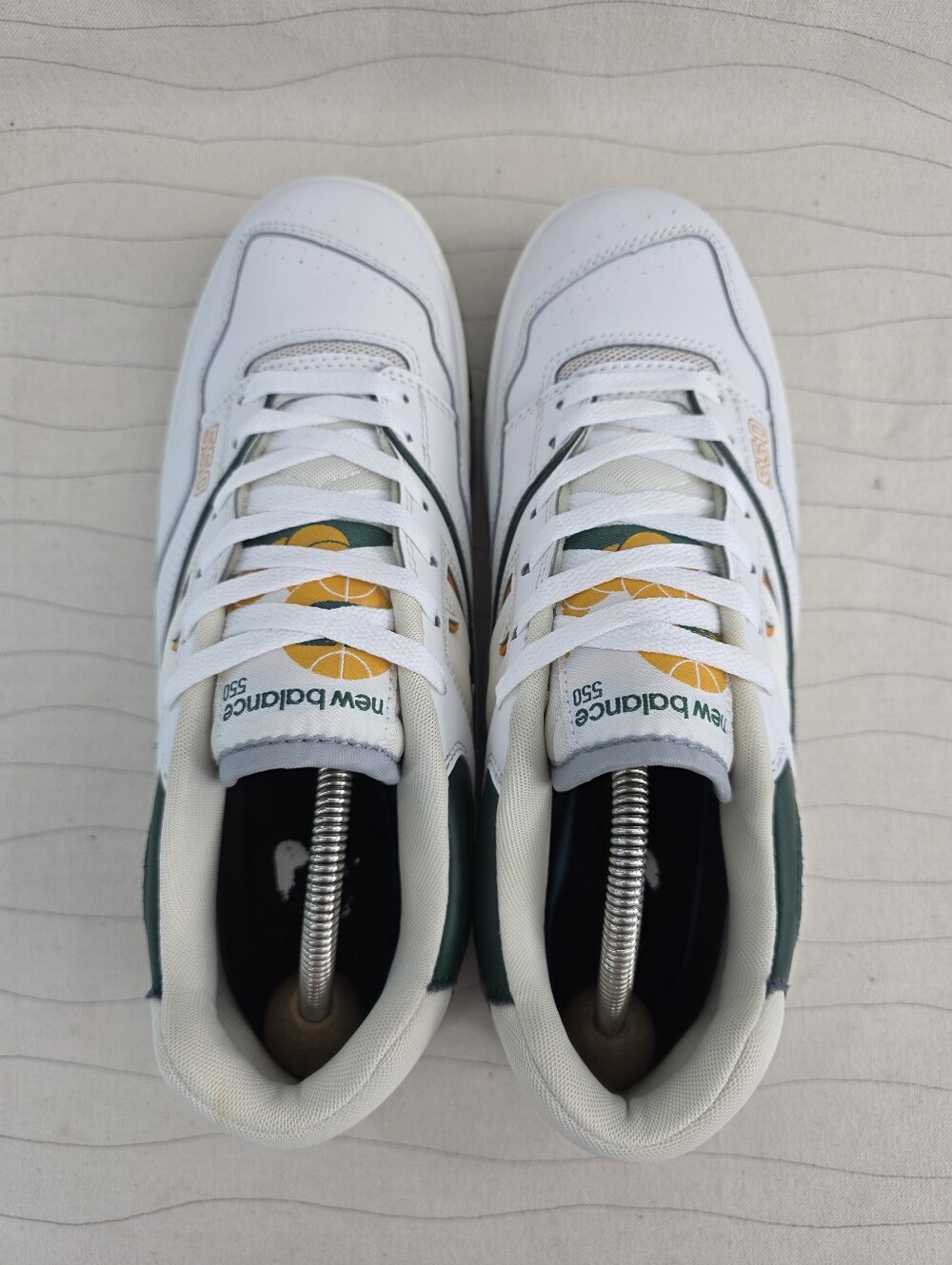 New Balance Mens 550 Nightwatch Pine Green/White Retro Sneakers BB550PWC Sz 10D - Picture 6 of 13